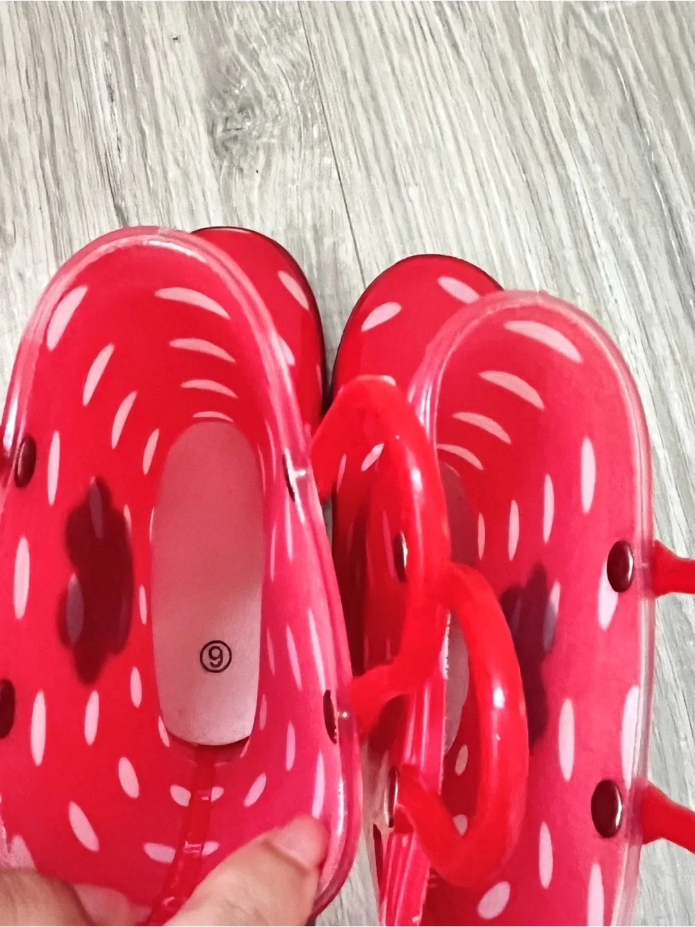 Minnie Mouse Red Polka Dot Kids Rain Boots